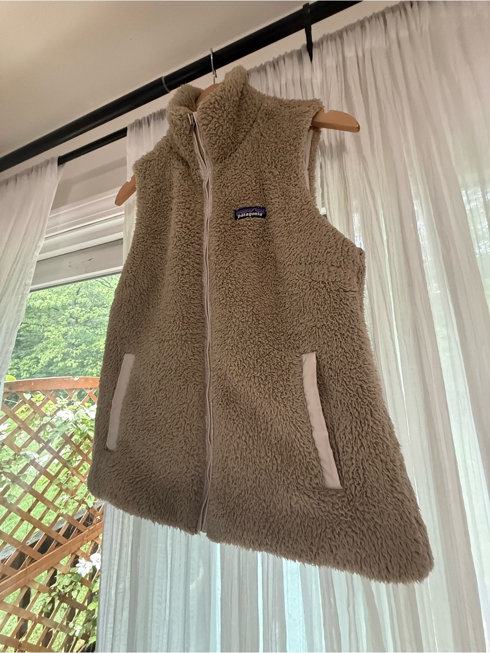 Patagonia Taupe Sherpa Fleece Jacket